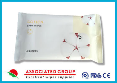 Organic Natural Cotton Baby Wipes Biodegradable Fiber Superior Absorption
