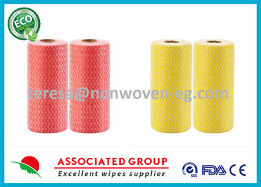 Kitchen Non Woven Cleaning Wipes , Biodegradable Cleaning Wipes Colored Spunlace