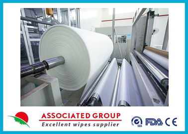 Roll White printed non woven fabric , Nonwoven Spunlace Fabric Multi Purpose