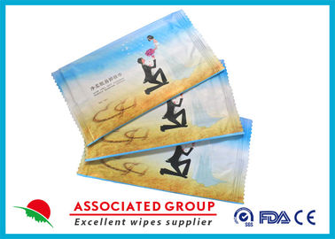 20 * 16cm Unscented Feminine Wipes Skincare Ingredients 10PCS / Bag 50GSM